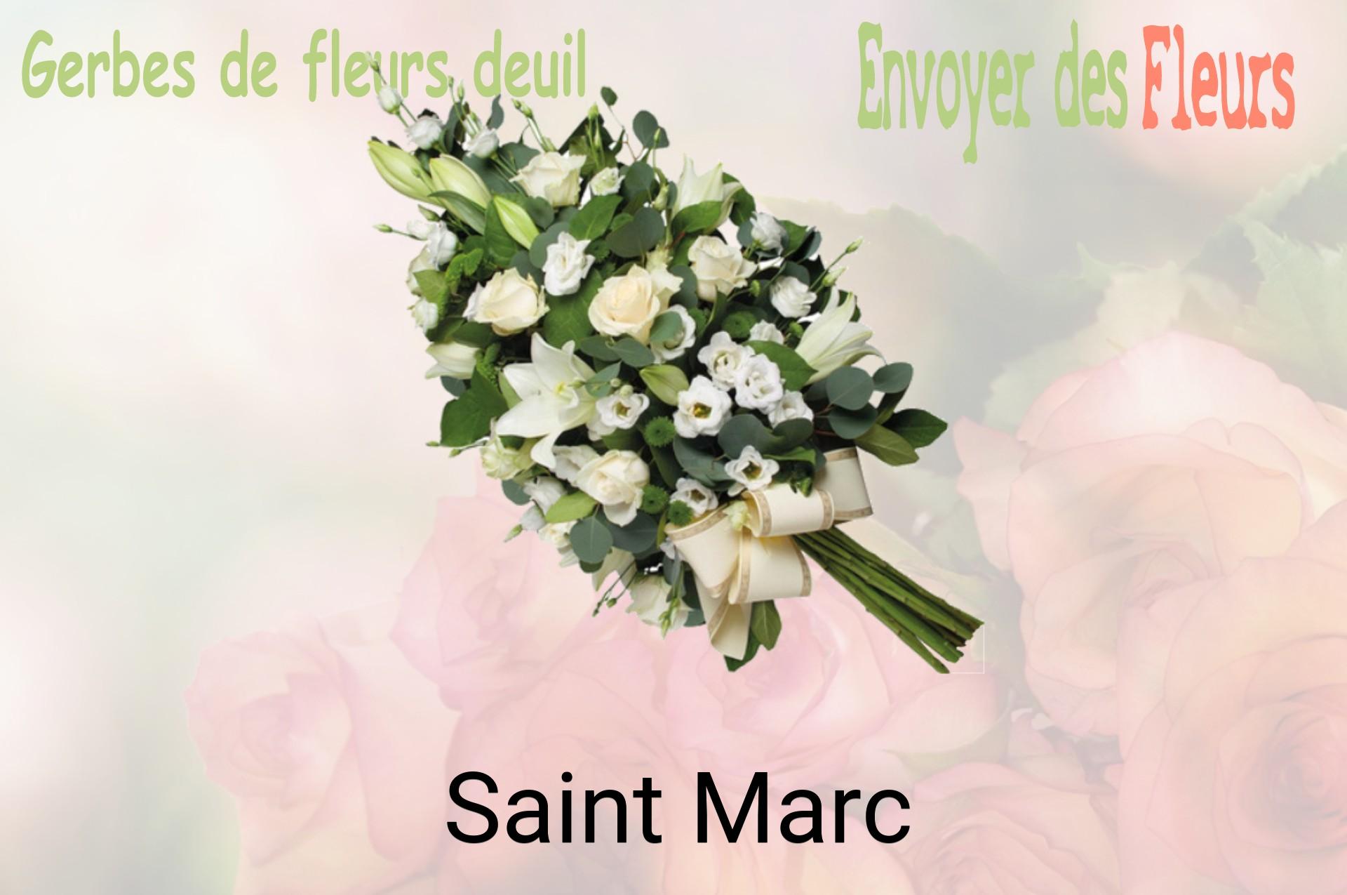 Gerbe de fleurs de deuil livrée à Saint-Marc